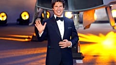 Tom Cruise poses for the media during the 'Top Gun Maverick' UK premiere at a central London cinema, on Thursday, May 19, 2022.