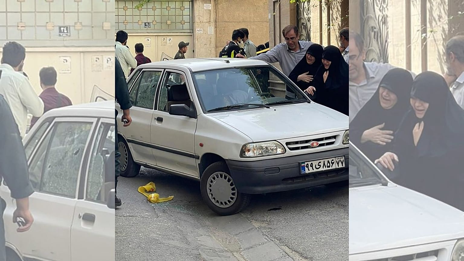حضور خانواده صیادخدایی بر سر صحنه ترور