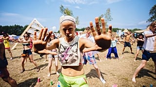 Wolf performing at a festival. 