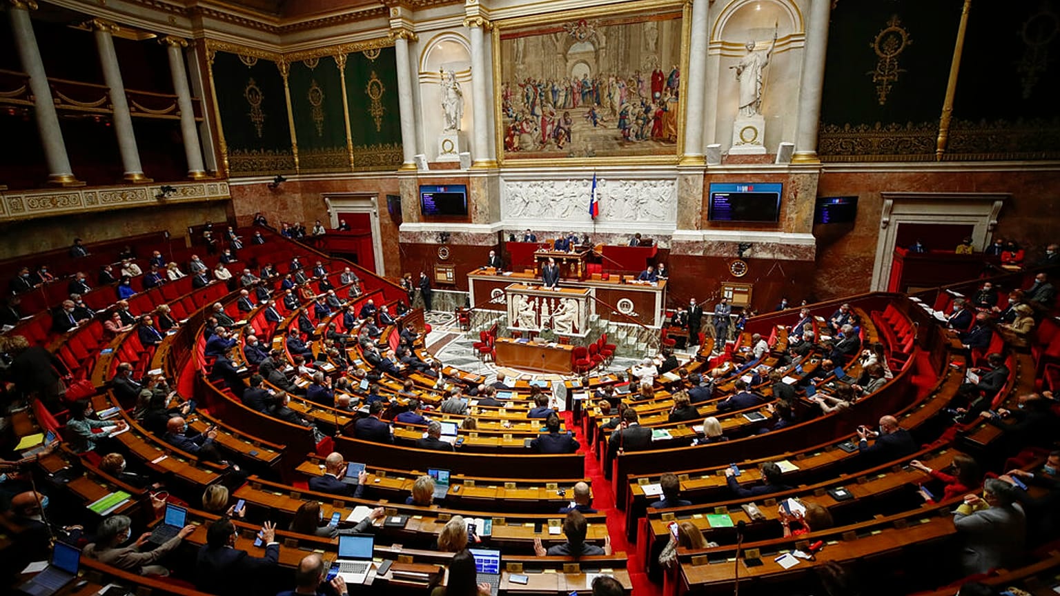 Vue générale du Parlement français, avril 2021