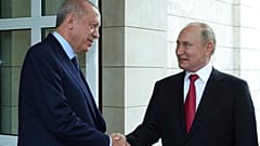 Recep Tayyip Erdogan, Vladimir Putin (file pic)