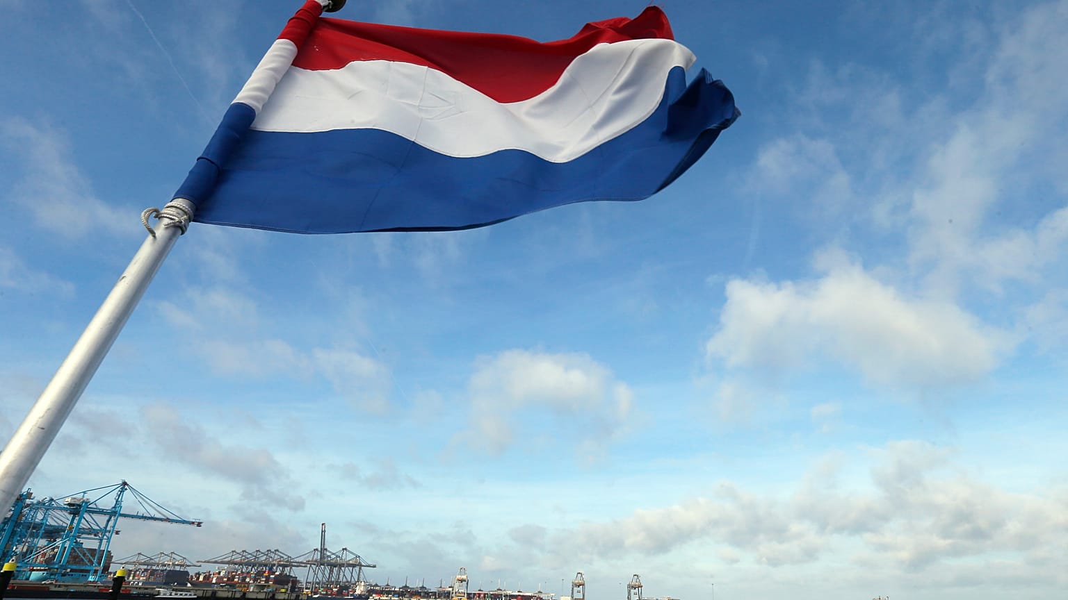 Bandera nacional de Países Bajos. 