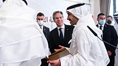 Anthony Blinken amerikai külügyminiszter az Egyesült Arab Emírségek külügyminiszterével, Abdullah bin Zayed Al Nahyan sejkkel - KÉPÜNK ILLUSZTRÁCIÓ