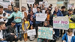 Movement for Justice sığınma talebi reddeilen Iraklı Kürtlerin sınır dışı edilmesine karşı kampanya yürütüyordu