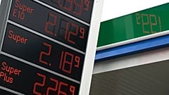 A display board shows the prices for various fuels in Cologne, Germany, Monday May 30, 2022.