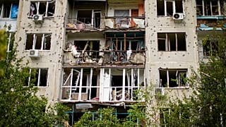 As marcas de destruição em Severodonetsk, na Ucrânia