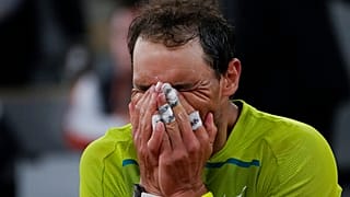 Rafael Nadal nach dem Sieg gegen Novak Djokovic in Paris