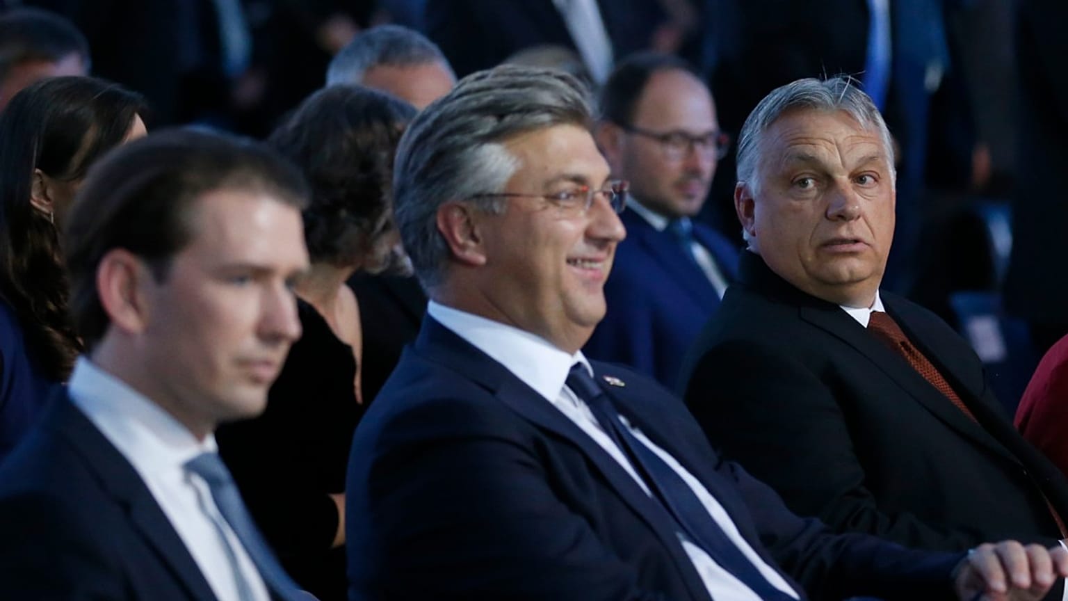 Andrej Plenkovic és Orbán Viktor 2021-ben a Szlovén Államiság Napján 