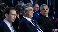 Andrej Plenkovic és Orbán Viktor 2021-ben a Szlovén Államiság Napján 
