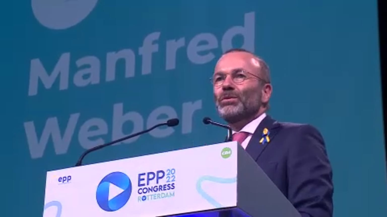 Manfred Weber beim EVP Parteitag in Rotterdam 31.5.2022