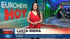 Lucía Riera presenta el informativo diario Euronews Hoy