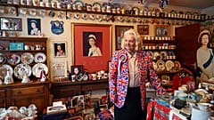 Ahead of Queen Elizabeth's Platinum Jubilee marking 70 years on the throne, Margaret Tyler shows off her royal family collection.