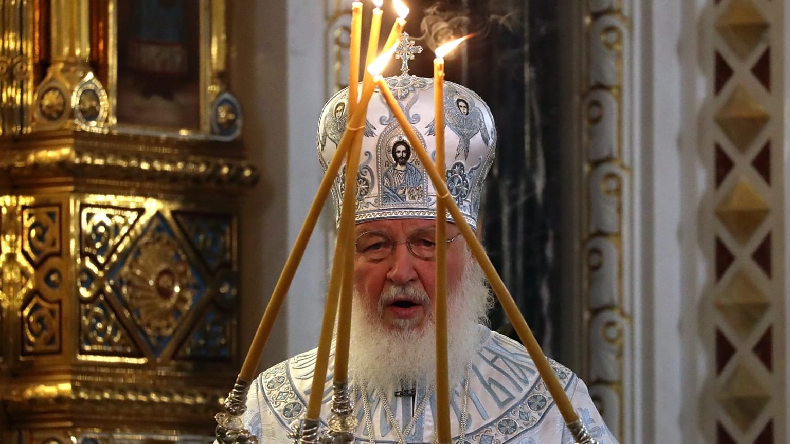Kirill, Moszkva és egész Oroszország pátriárkája istentiszteletet tart 