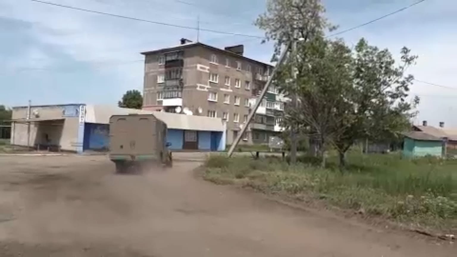 Road leading to Sievierodonetsk, Eastern Ukraine