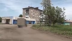 Road leading to Sievierodonetsk, Eastern Ukraine
