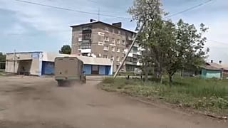 Road leading to Sievierodonetsk, Eastern Ukraine