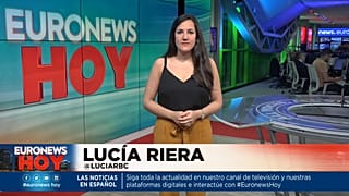 Lucía Riera presenta el informativo diario Euronews Hoy