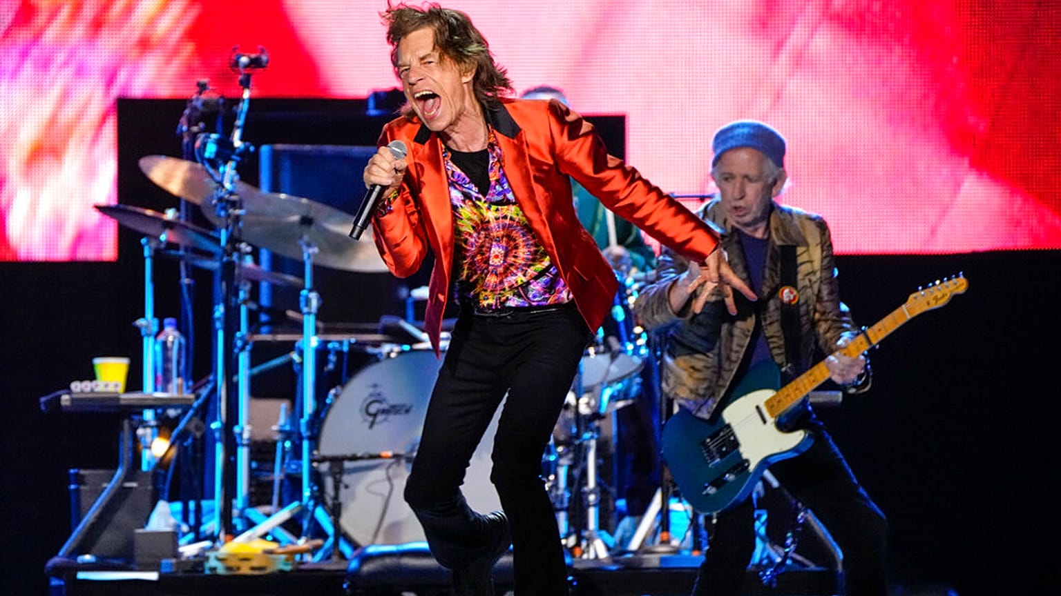 Los Rolling Stones durante su concierto en Madrid