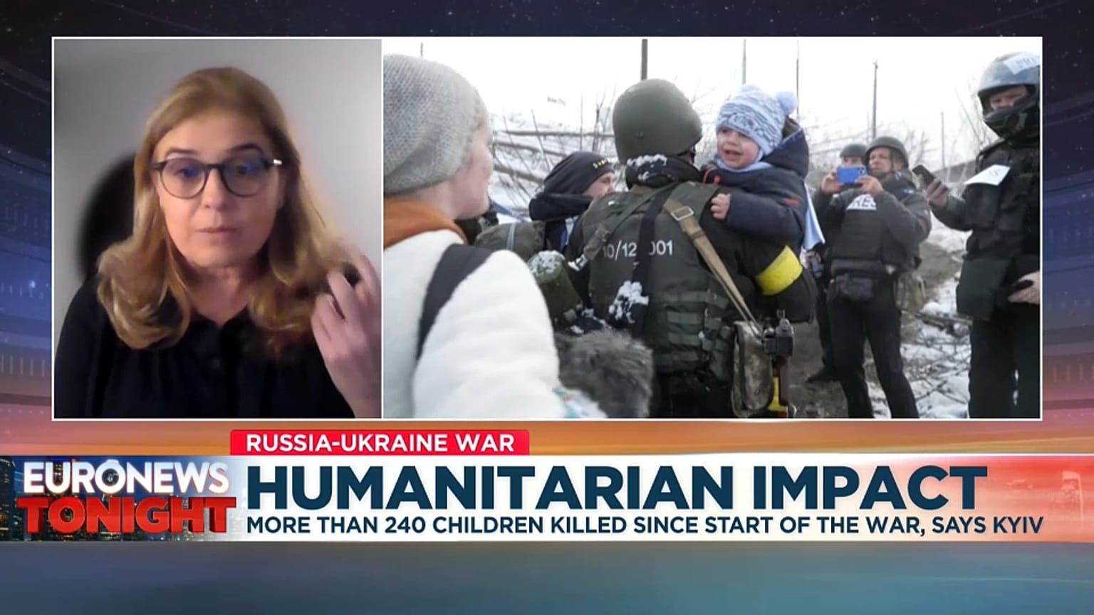 Just under two in every three children in Ukraine has been displaced because of the war, according to UNICEF. 