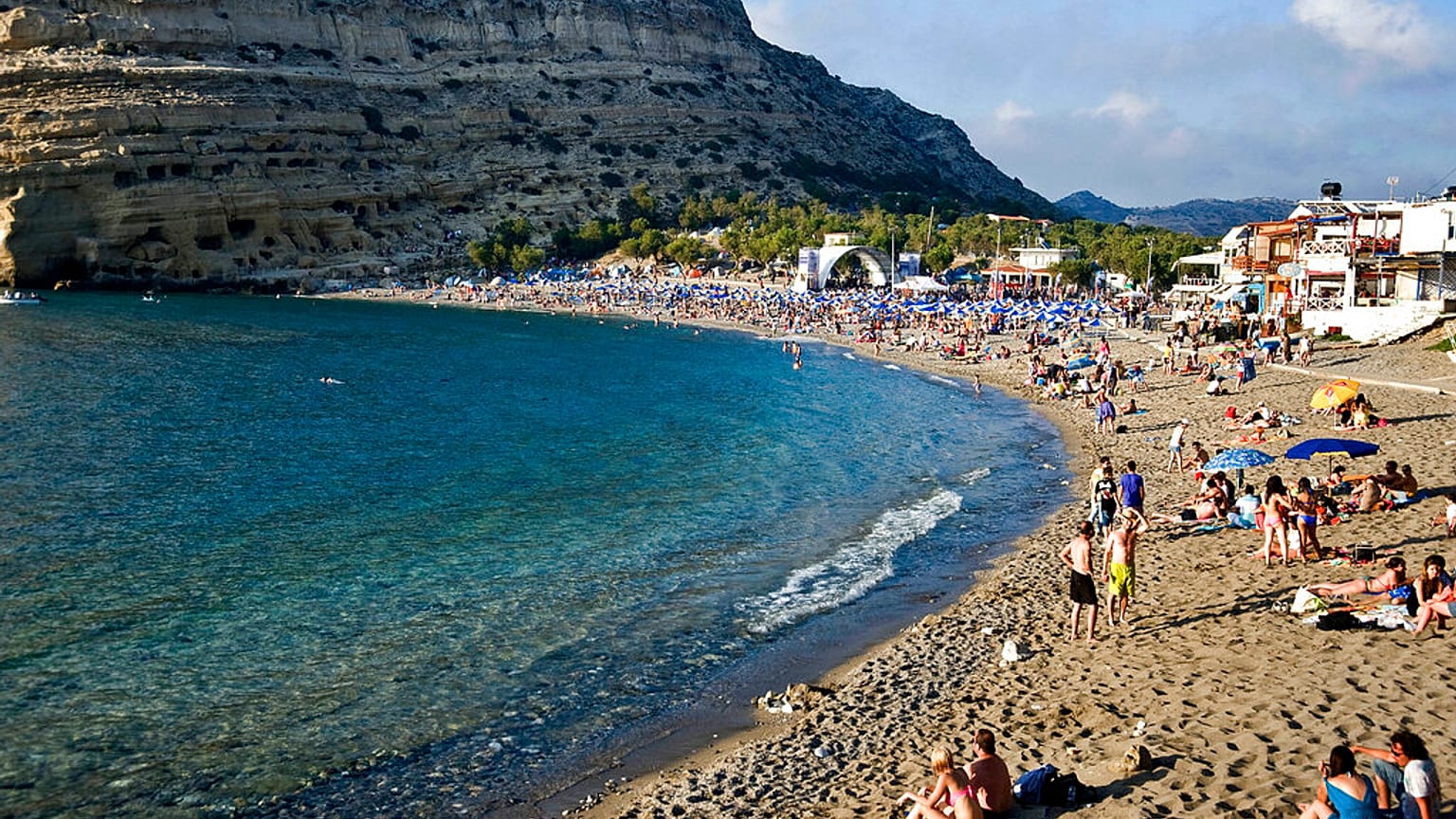 Strand von Matala auf der griechischen Insel Kreta 