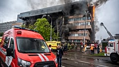 Das Feuer brach in einem der oberen Stockwerke aus