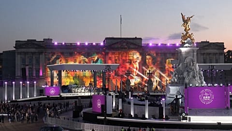Illuminations à Londres pour le jubilé de platine 