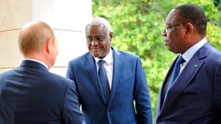 Wladimir Putin empfing die Delegation der Afrikanischen Union in Sotschi