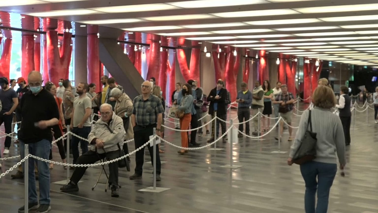 Ein französisches Wahllokal in Übersee an diesem Samstag