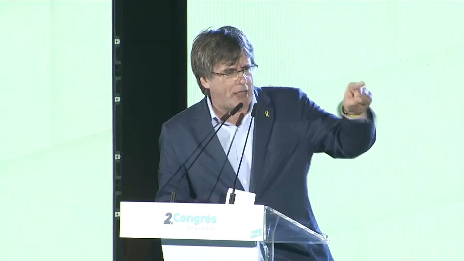 Carles Puigdemont se despide de la presidencia de Junts en Argeles-sur-Mer, Francia