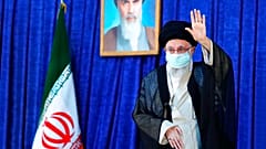 Ein vom Büro von Ali Khamenei veröffentlichtes Foto anlässlich seiner Rede am Samstag