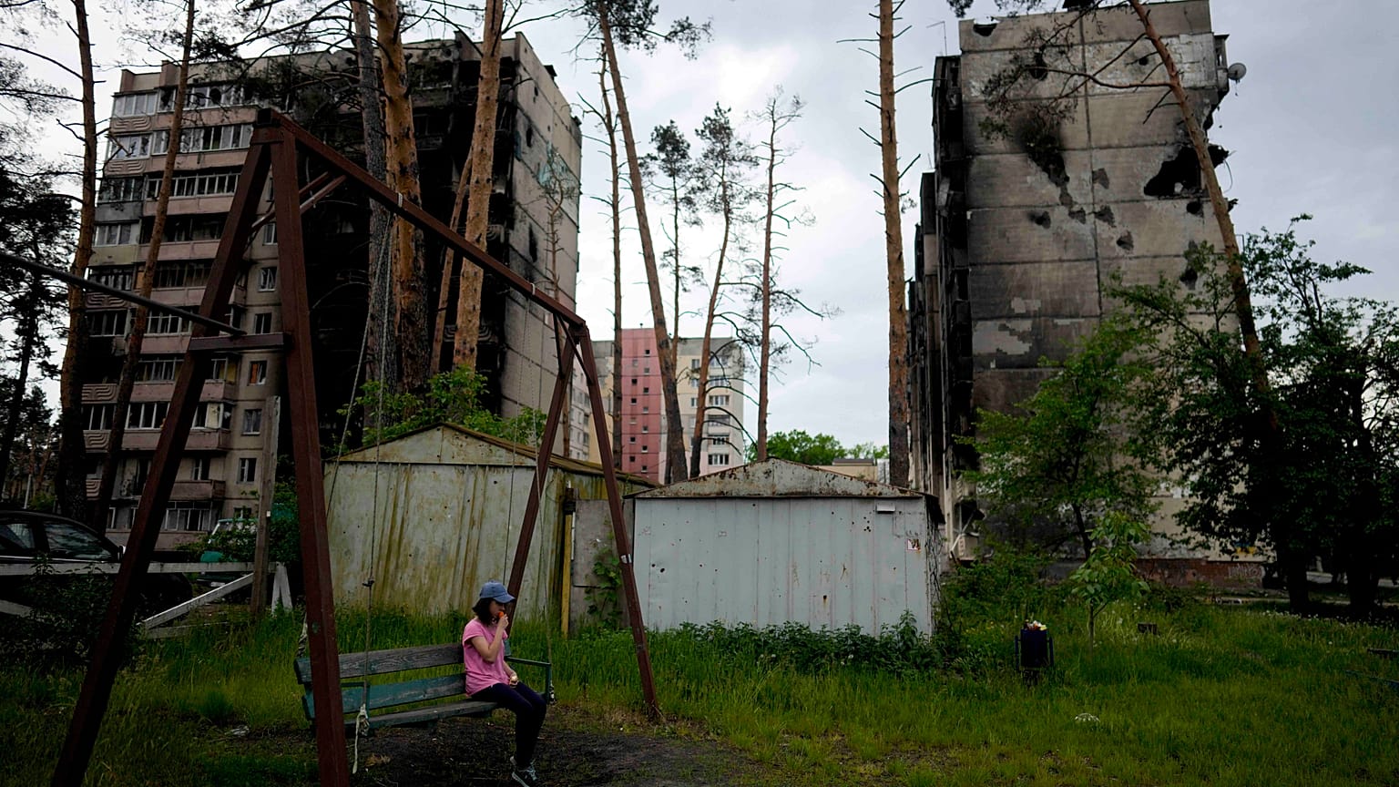 A destruição em Kiev
