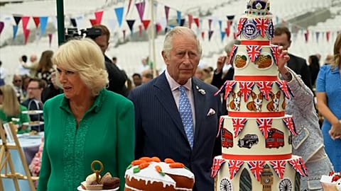 Charles und Camilla beim "Jubiläumslunch" in London