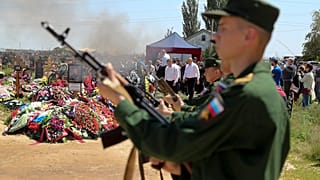 Похороны погибшего российского военнослужащего в Волгоградской области.