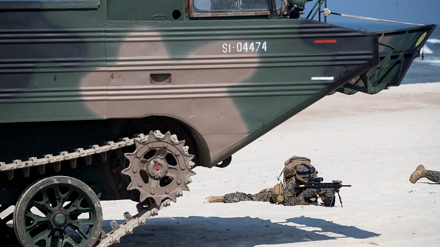 Exercice militaire de l'Otan en mer Baltique, Lituanie, 4 juin 2022.