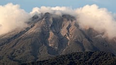 Mount Bulusan spewing ash, the Philippines