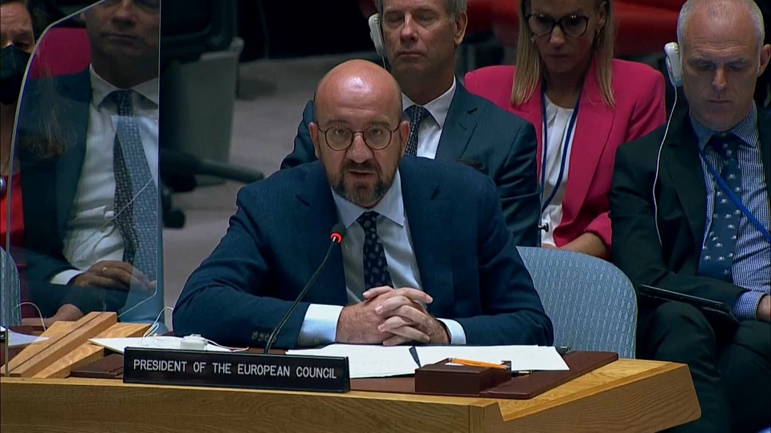 Charles Michel während seiner Rede