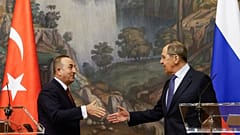 Russischer Aussenminister Sergeij Lawrow und sein türkischer Amtskollege