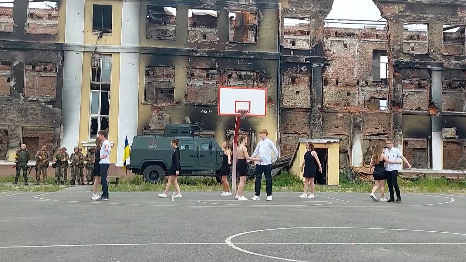 Des étudiants ukrainiens à Kharviv