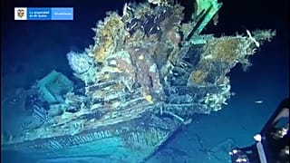 Nuevas imágenes del galeón español San José, hundido frente a Cartagena de Indias (Colombia) en el siglo XVIII.
