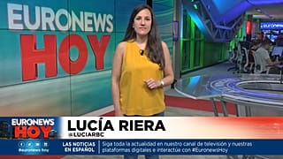 Lucía Riera presenta el informativo diario Euronews Hoy