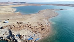 The archaeological site of Kemune in the dried-up area of the Mosul reservoir.