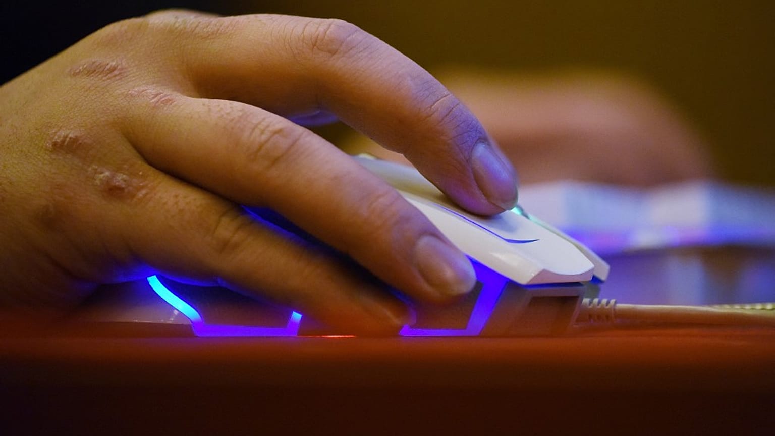 File photo: A man uses a computer in an internet cafe.