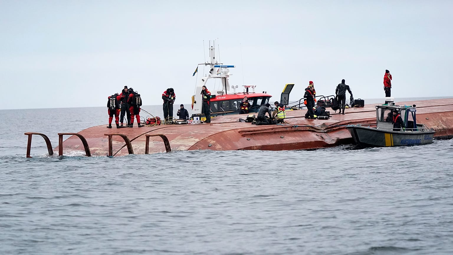 The Danish cargo ship Karin Høj capsized last December after colliding with a British vessel in the Baltic Sea.