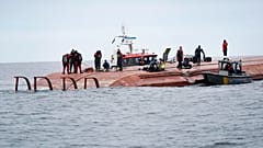 The Danish cargo ship Karin Høj capsized last December after colliding with a British vessel in the Baltic Sea.
