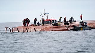 The Danish cargo ship Karin Høj capsized last December after colliding with a British vessel in the Baltic Sea.