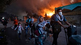 حریق سال ۲۰۲۰ در اردوگاه موریا در جزیره لسبوس یونان 