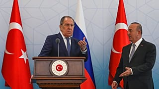 Главы МИД Турции и России на пресс-конференции по итогам переговоров в Анкаре. 8 июня, 2022 г.