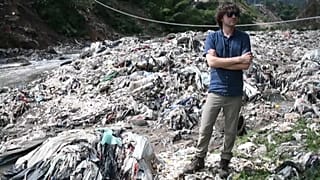 Boyan Slat, director de la ONG The Ocean Clean Up en el río Las Vacas, Guatemala 8/6/2022