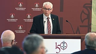 Polt Péter legfőbb ügyész beszédet mond a Legfőbb Ügyészségen 2021. június 11-én