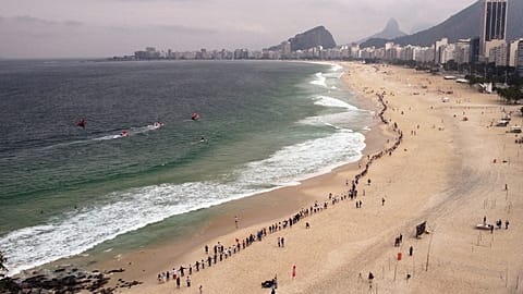 Plage de Copacabana à Rio de Janeiro au Brésil